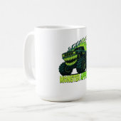 Monster-Truck-Horror-Flamme Kaffeetasse (Vorderseite Links)