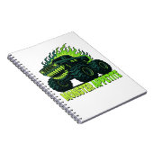 Monster-Truck-Horror-Flamme Notizblock (Rechte Seite)