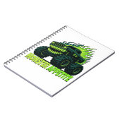 Monster-Truck-Horror-Flamme Notizblock (Linke Seite)
