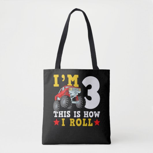 Monster Truck IM 3 This Is How I Roll Birthday Tasche (Vorderseite)