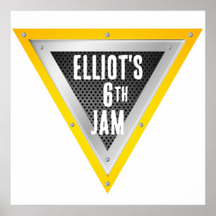 Monster Truck Individuelle Name Logo Poster