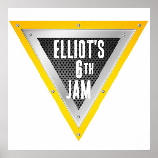 Monster Truck Individuelle Name Logo Poster