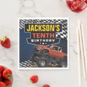 Monster Truck Jam Birthday Party, jedes Alter Serviette (Beispiel)
