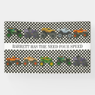 Monster Truck Jam Kundgebung Geburtstag Vinyl Bann Banner
