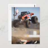 Monster Truck Jumping Postkarte (Vorne/Hinten)