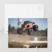 Monster Truck Jumping Postkarte (Vorne/Hinten)