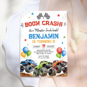 Monster Truck Junge 3. Geburtstag Einladung