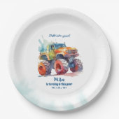 Monster Truck Junge Geburtstag Pappteller (Vorderseite)