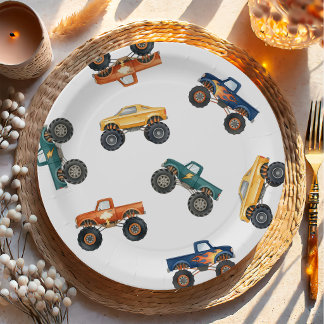 Monster-Truck-Jungen-Geburtstagsfeier Pappteller