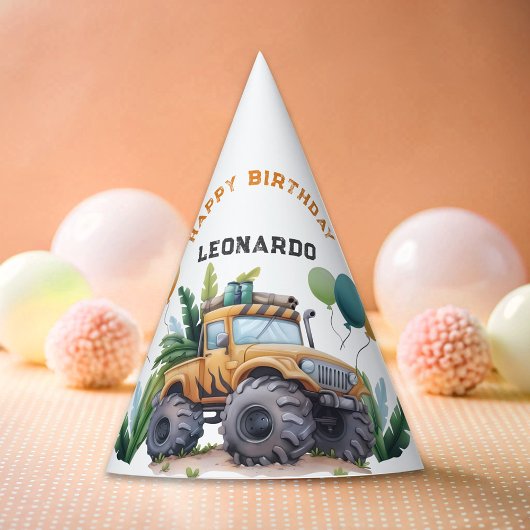 Monster Truck Jungle Safari Zum Geburtstag Partyhütchen