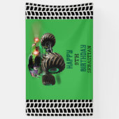 Monster Truck Kid's Birthday Party Junge Banner (Vertikal)