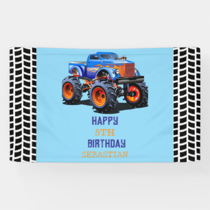Monster Truck Kid's Birthday Party Junge Banner