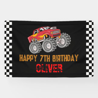 Monster Truck Kid's Geburtstagsparty Banner