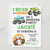 Monster Truck Kindergeburtstag Party Einladung (Vorderseite)