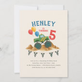 Monster Truck Kindergeburtstag Party Einladung (Vorderseite)