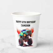 Monster Truck Kindergeburtstag Party Pappbecher (Vorderseite)