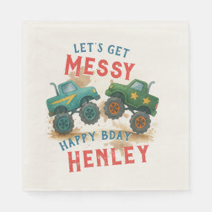 Monster Truck Kindergeburtstag Party Serviette