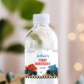 Monster Truck Kindergeburtstag Wasserflasche Wasserflaschenetikett