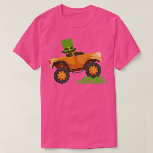 Monster Truck Kleeblatt Men Boys St Patrickx27s Da T-Shirt (Design vorne)