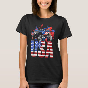 Monster Truck Kleinkind Boys US-amerikanische Flag T-Shirt
