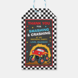 Monster Truck Kundgebung Geburtstagsparty Dekorati Geschenkanhänger