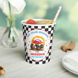 Monster Truck Kundgebung Geburtstagsparty Dekorati Pappbecher