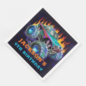 Monster Truck Kundgebung Geburtstagsparty Napkins Serviette (Ecke)