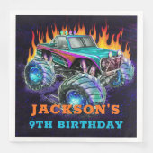 Monster Truck Kundgebung Geburtstagsparty Napkins Serviette (Vorderseite)