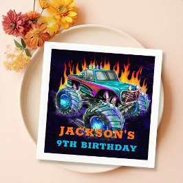 Monster Truck Kundgebung Geburtstagsparty Napkins Serviette