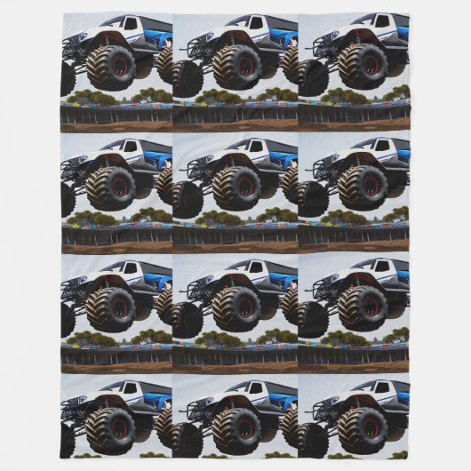 Monster Truck Launch, große Fleece Blanka (Vorderseite)