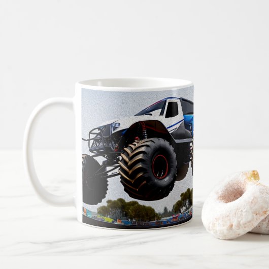 Monster Truck Launch, Kaffee Tasse (Mit Donut)