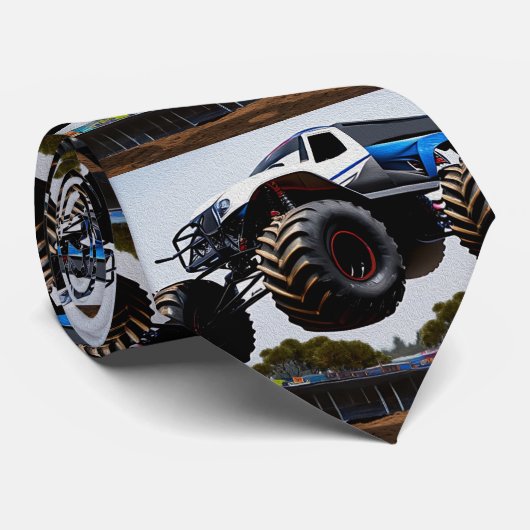Monster Truck Launch, Mens Neck Tie Krawatte (Gerollt)