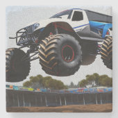 Monster Truck Launch, Stone Untersetzer (Vorderseite)