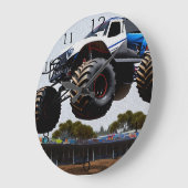 Monster Truck Launch, Wall Clock Große Wanduhr (Winkel)