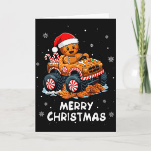 Monster Truck Lebkuchenmann Lustiges Frohe Weihnac Karte