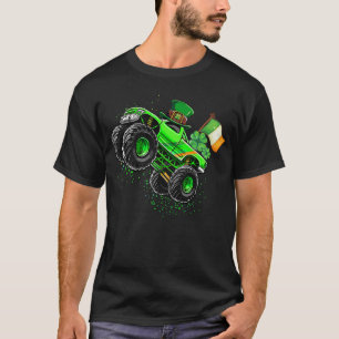 Monster Truck Leprechaun Kleeblatt St Patricks Day T-Shirt