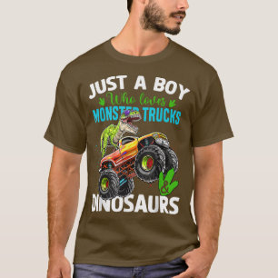 Monster Truck Lovers Boy Funny Dinosaur Ride The T T-Shirt