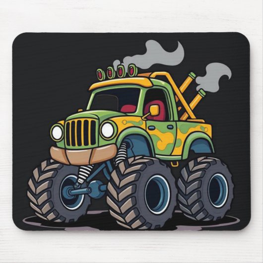 Monster Truck mit Camouflage Design Mousepad (Vorne)