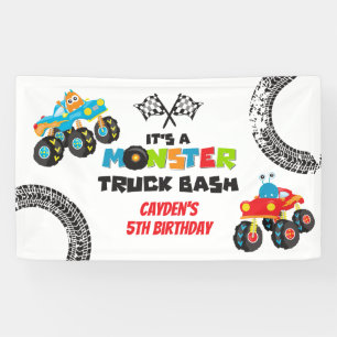 Monster Truck Monster Geburtstag Banner