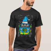 Monster Truck Möpsen Dog Menorah Jüdisch Hanukka C T-Shirt (Vorderseite)