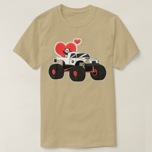 Monster Truck Muskel Car Phantastisch Panda 2 T-Shirt (Design vorne)