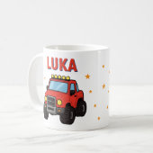 Monster Truck Name Alter Geburtstag Kaffeetasse (Vorderseite Links)