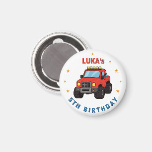 Monster-Truck-Name Alter Geburtstag Party Magnet
