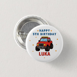Monster-Truck-Name Alter Geburtstagsparty Button