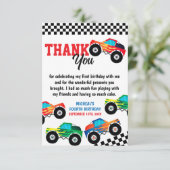 Monster Truck Need Four Speed Geburtstag Dankeskarte (Stehend Vorderseite)