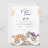 Monster Truck Need Vier-Gang-4h-Einladung Einladung (Vorderseite)