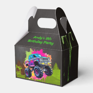 Monster Truck Neon Boy Geburtstagsparty Geschenkschachtel