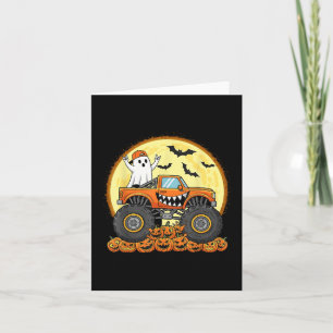 Monster Truck Niedlich Boo Pumpkin Funny Halloween Karte