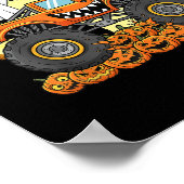 Monster Truck Niedlich Boo Pumpkin Funny Halloween Poster (Ecke)