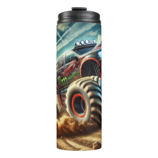 Monster Truck Off-Road Racing Power Thrill Thermosbecher (Vorderseite)